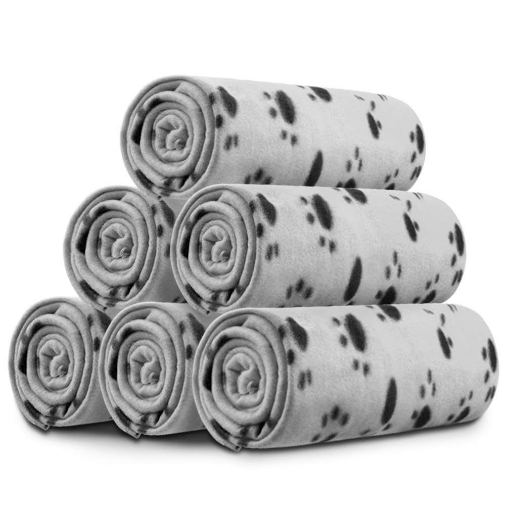 Comsmart Dog Blankets, 6 Pack Fleece Pet Blankets, 24x28 Inches