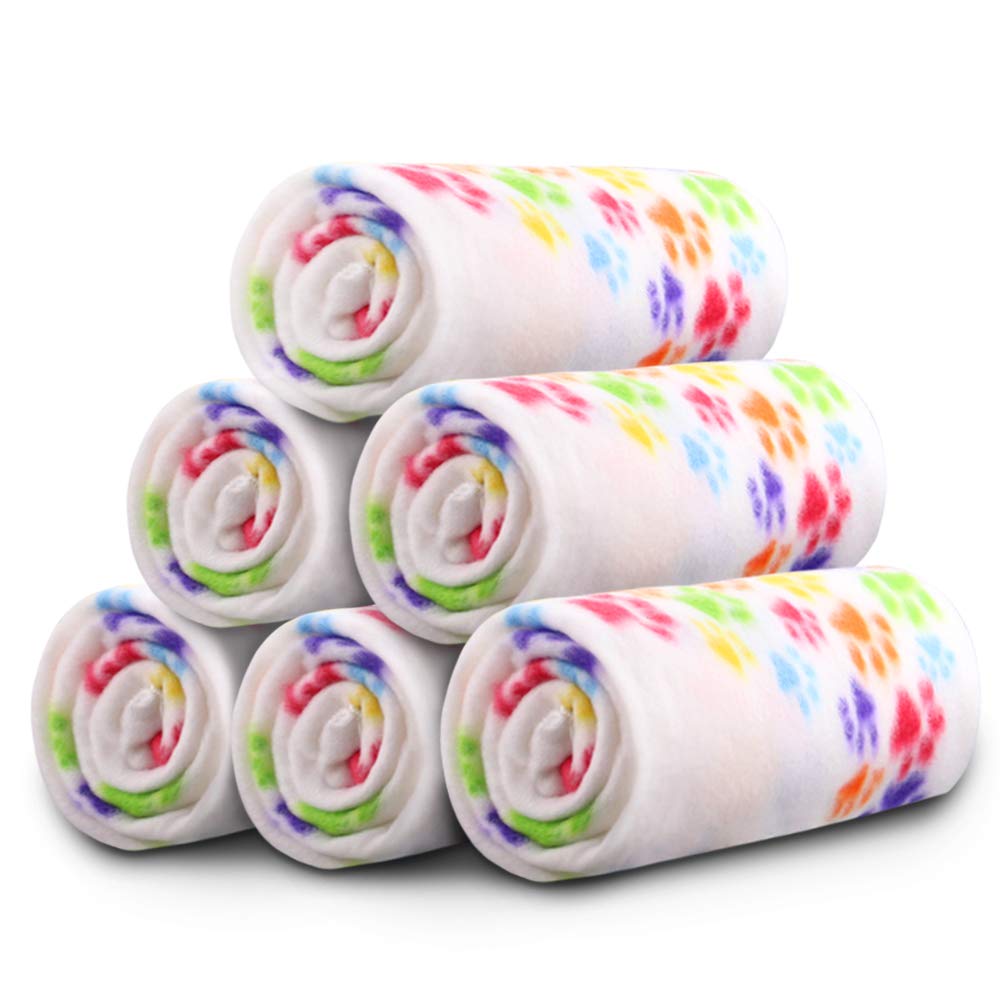 Comsmart Dog Blankets, 6 Pack Fleece Pet Blankets, 24x28 Inches