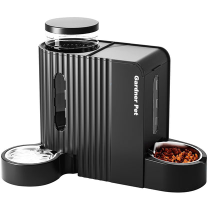 Gravity Automatic Cat Feeder, Water & Food Dispenser Set, Stainless Bowls