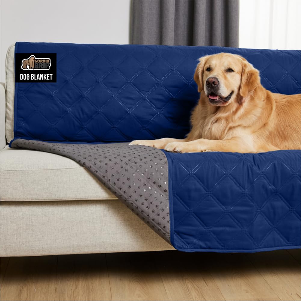 GORILLA GRIP® Waterproof Dog Blanket, Couch Cover for Dogs, 82x102 Charcoal