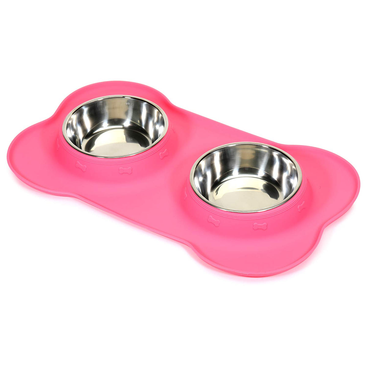 AsFrost Dog Food Bowls Stainless Steel & Water Dish with No-Spill and Non-Skid, Feeder Bowls with Dog Food Dish for Small Medium Large Size,Dogs,Cats,Puppy Pets, Black, 12oz