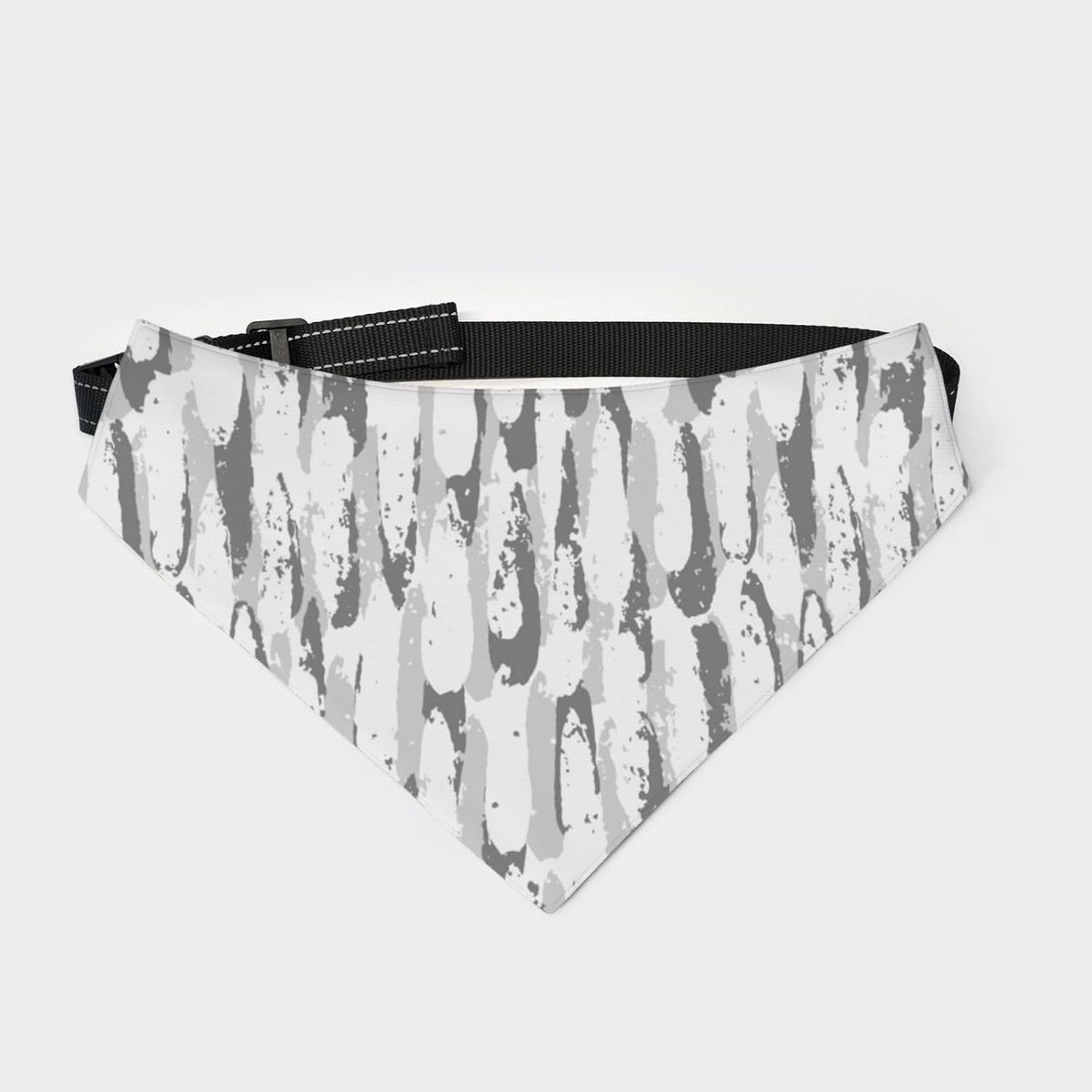 Gray Brushstroke Abstract Print Dog Bib XX-Large