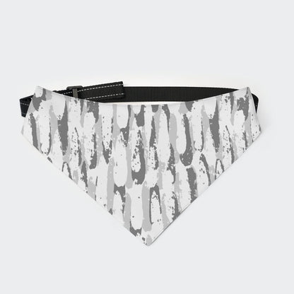 Gray Brushstroke Abstract Print Dog Bib XX-Large
