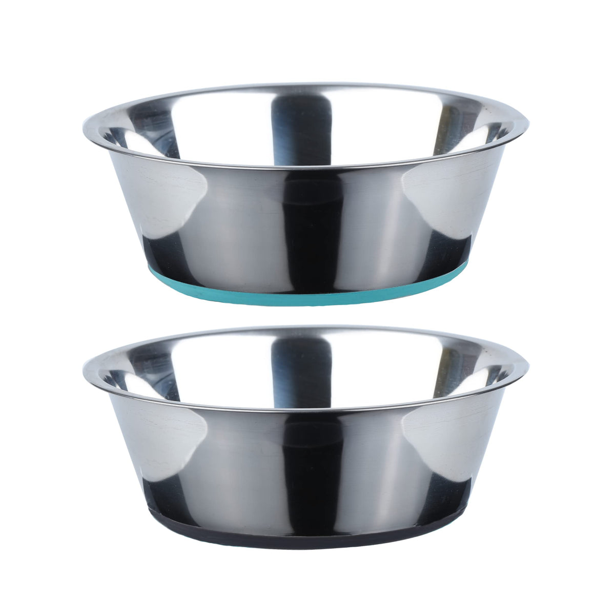 PEGGY11 Deep Stainless Steel Dog Bowls, 3 US Cup Each, 2-Pack