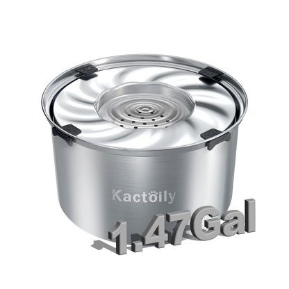 Kactoily 3L/101oz Dog Water Bowl Stainless Steel Slow Water Bowl for Dog