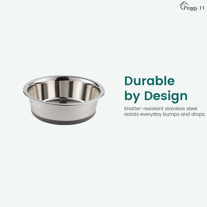 PEGGY11 Nonslip Stainless Steel Dog Cat Bowls, 2 US Cup Each, 2 Pack