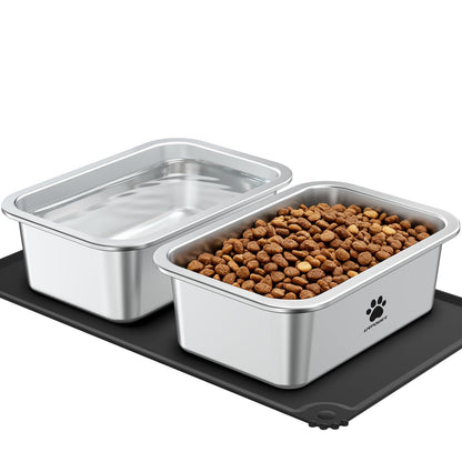 URPOWER 2 Pack 1.25 Gallon Large Dog Water Bowl Stainless Steel Dog Bowls