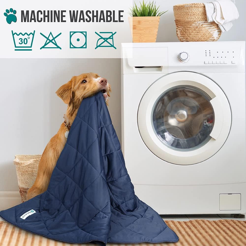 PetAmi Cooling Dog Blanket Lightweight Soft for Large Pet Cat, 40x60 Navy