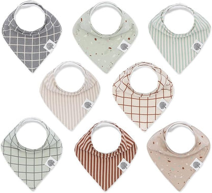 Parker Baby Co. Soft Bandana Drool Bibs for Baby Boys & Girls, 4pk & 8pk