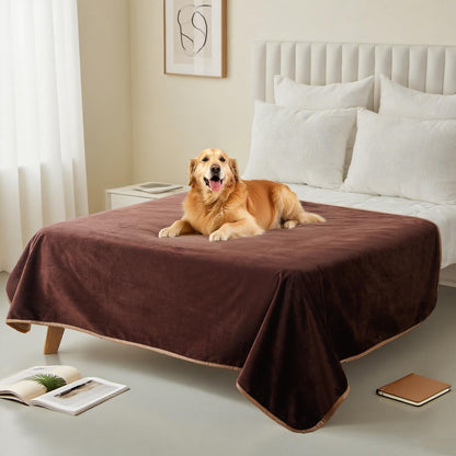 Waterproof Dog Blankets for Large Dogs 50"x60" Dark Grey