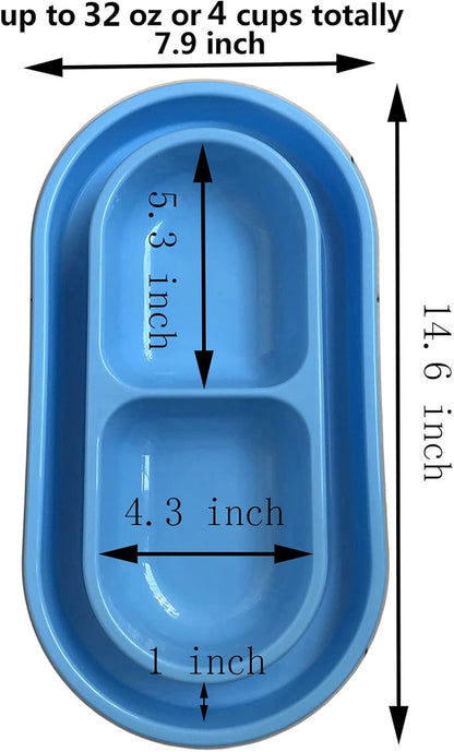 Ant Proof No Spill Cat Dog Pet Bowl 32 Oz Spill Proof Food Water Bowls Dish for Small to Medium Size Dogs Cats by With You6688