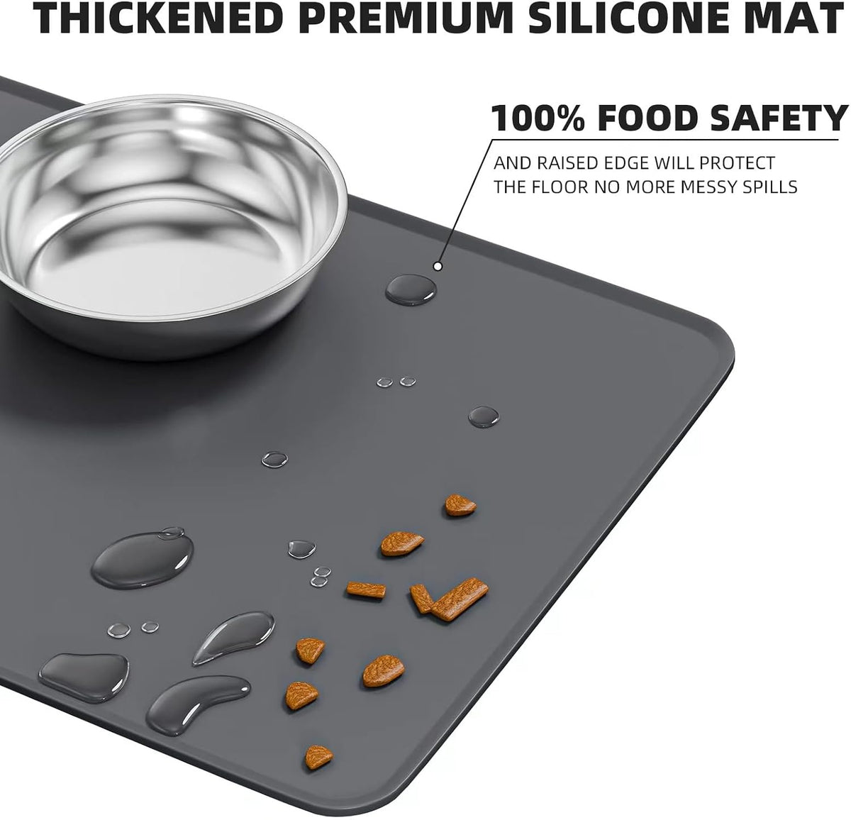 Elevated Whisker Friendly Cat Bowls, 15 Tilted Stand Anti Vomiting Raised Dishes for Food and Water, Stainless Steel Bowls for Cats and Puppy