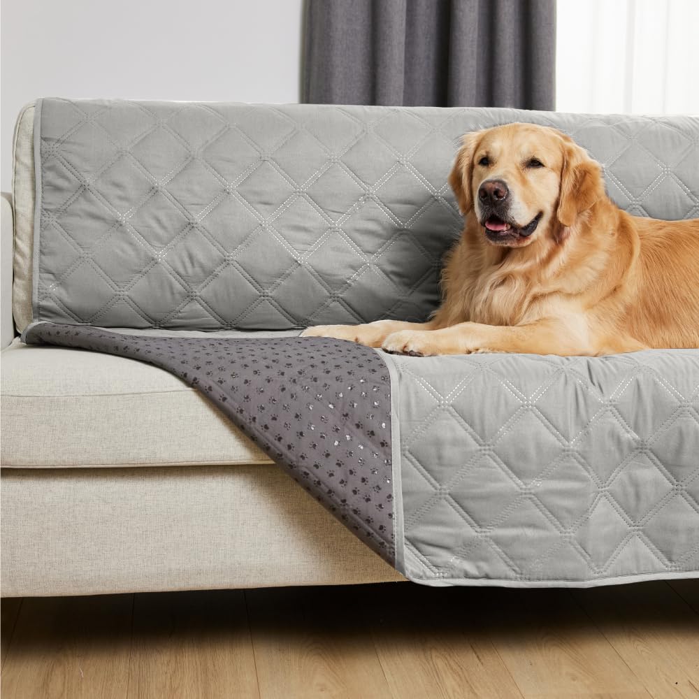 GORILLA GRIP® Waterproof Dog Blanket, Couch Cover for Dogs, 82x102 Charcoal