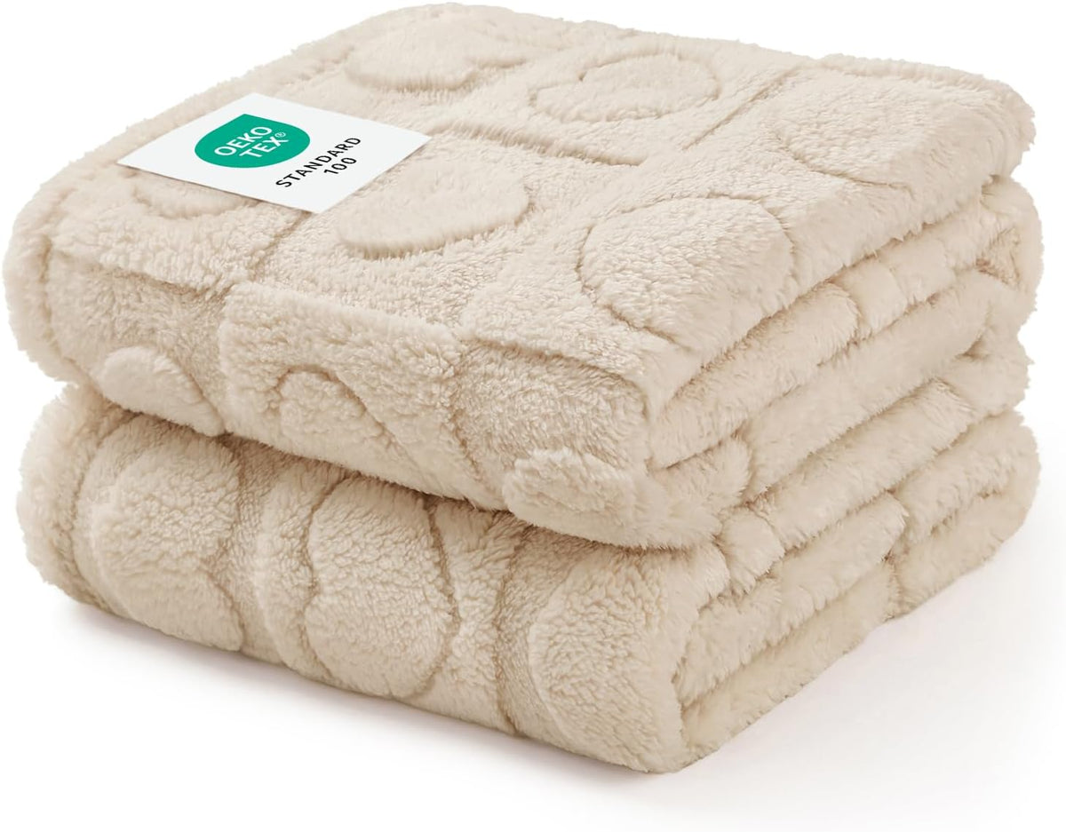 Luciphia 2 Pack Small Dog Blanket, Cozy Fleece Throw for Puppy Cat,30"x20"