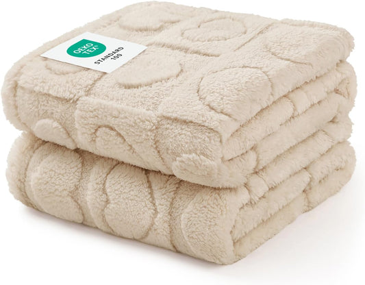 Luciphia 2 Pack Small Dog Blanket, Cozy Fleece Throw for Puppy Cat,30"x20"