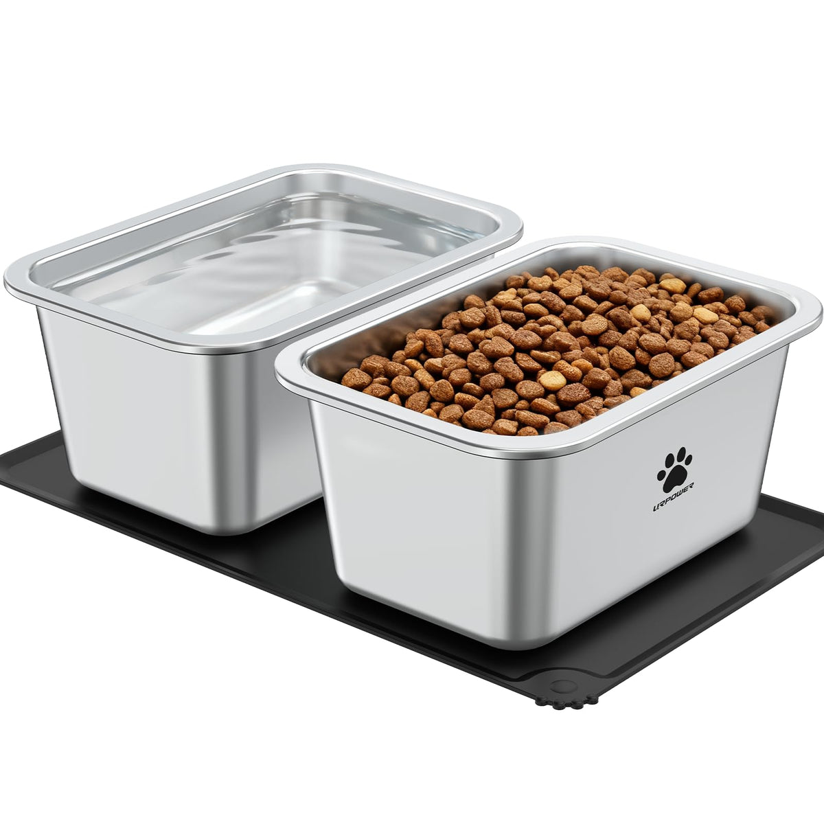 URPOWER 2 Pack 1.25 Gallon Large Dog Water Bowl Stainless Steel Dog Bowls