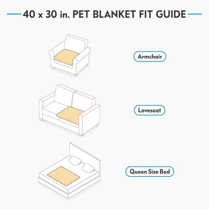 Paw Inspired Waterproof Dog Blanket, 32x24 Inch Size, Beige