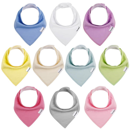 Baby Bandana Drool Bibs for Boys Girls,Super Absorbent Triangle Baby Bibs for Drooling and Teething,100% Cotton Soft for Infant,Newborn 12Pack