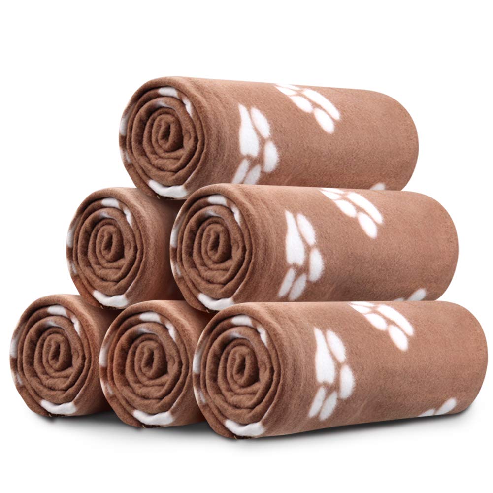 Comsmart Dog Blankets, 6 Pack Fleece Pet Blankets, 24x28 Inches