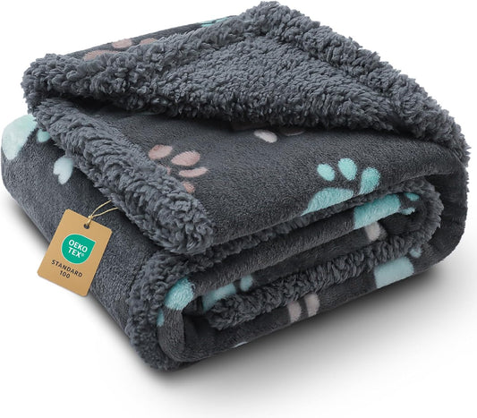 Luciphia Waterproof Dog Blanket Reversible Sherpa Fleece for Small Dogs Cat