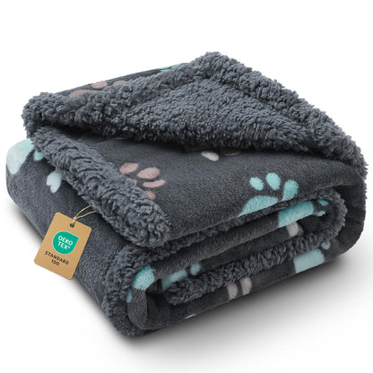 Luciphia Waterproof Dog Blanket Reversible Sherpa Fleece for Small Dogs Cat