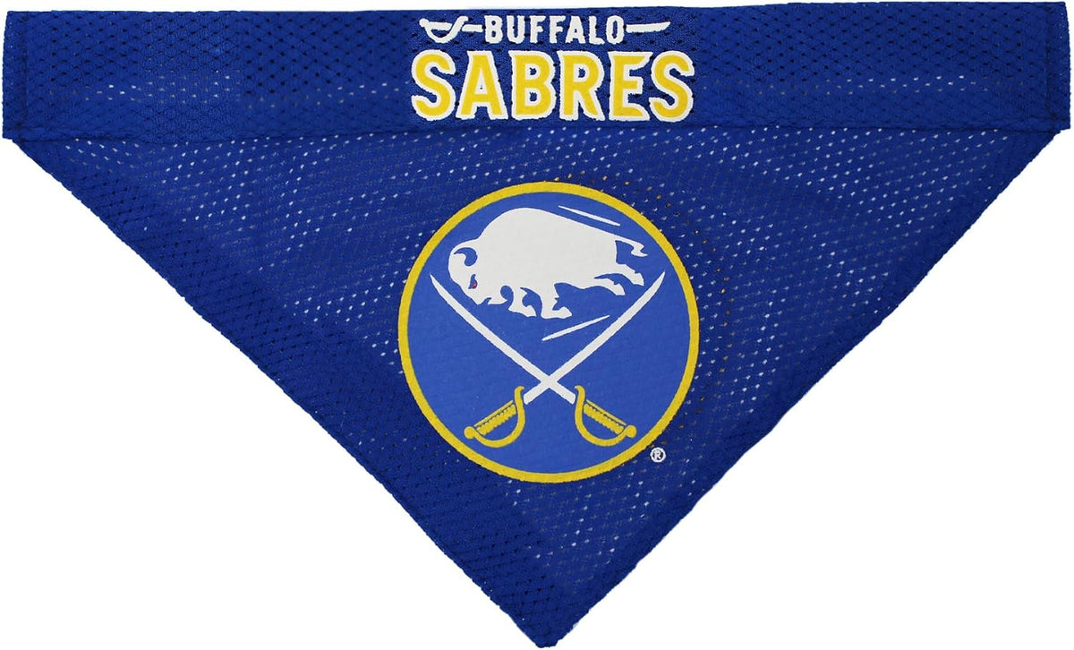 NHL Buffalo Sabres Bandana for Dogs & Cats, Small/Medium. - Cute & Stylish Bandana! The Perfect Hockey Fan Scarf Bandana, Great for Birthdays Or Any Party!