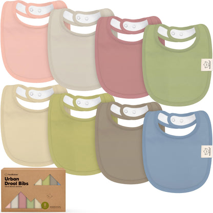 KeaBabies 8-Pack Organic Baby Bibs for Drooling and Teething (Pets & Paws)