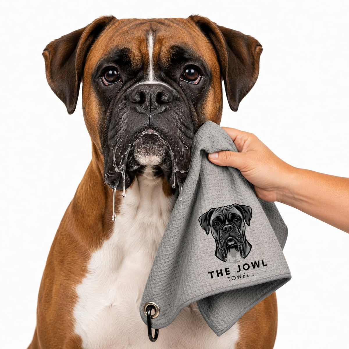 Dog Drool Towel for Large Dogs – Absorbent Microfiber Drool Catcher, Collar & Leash Attachment, Convenient Alternative to Drool Bibs (3 Pack)