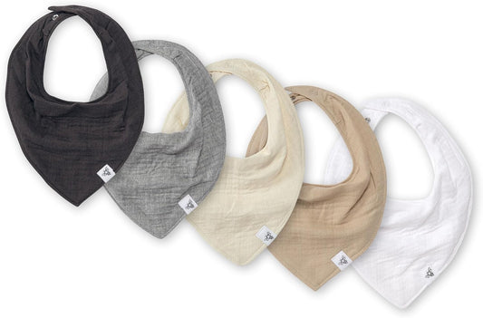 Burt's Bees Baby Bandana Bib Set with Snap Closure