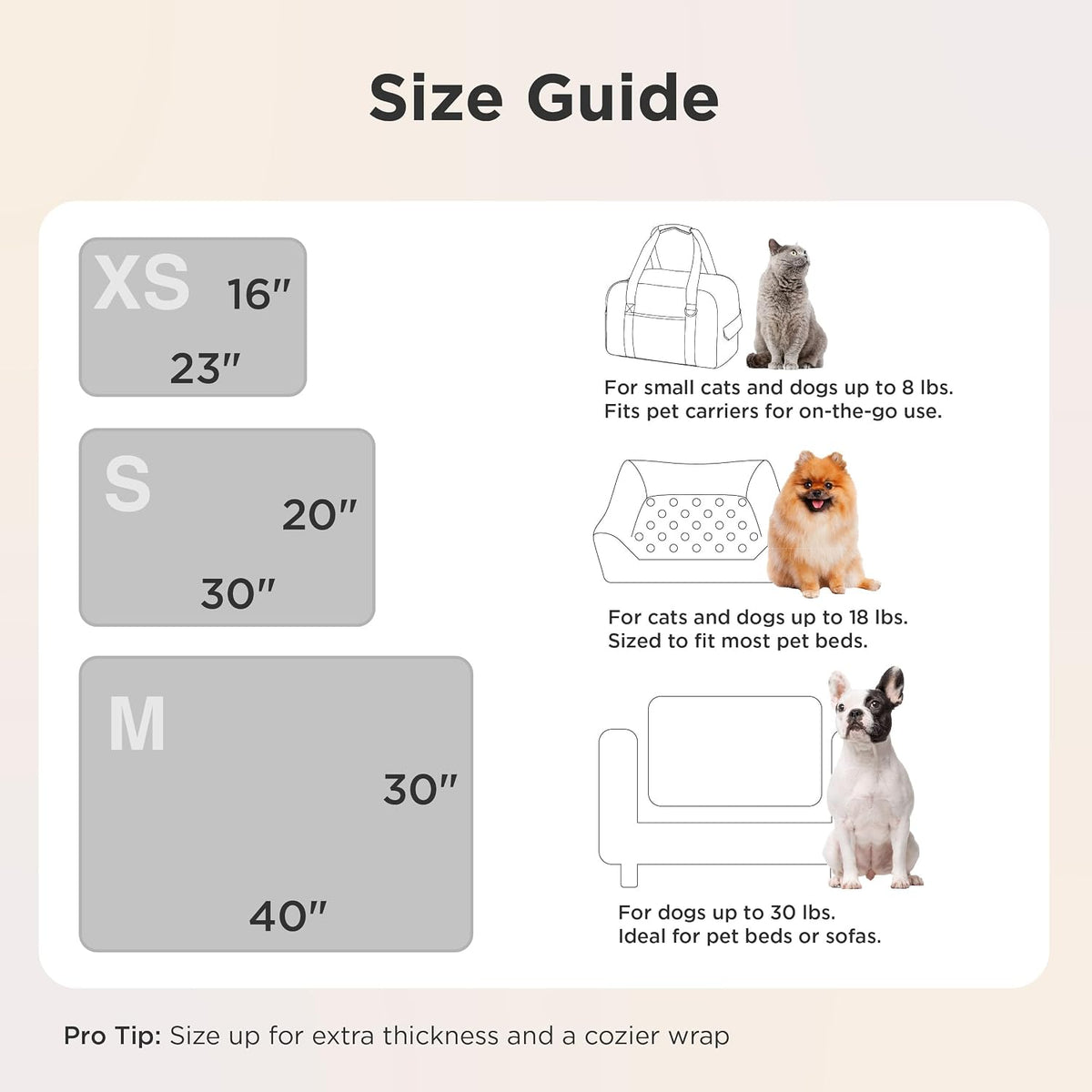 Bedsure Dog Blanket for Small Dogs Puppy, Flannel Fleece, 3-Pack 23x16