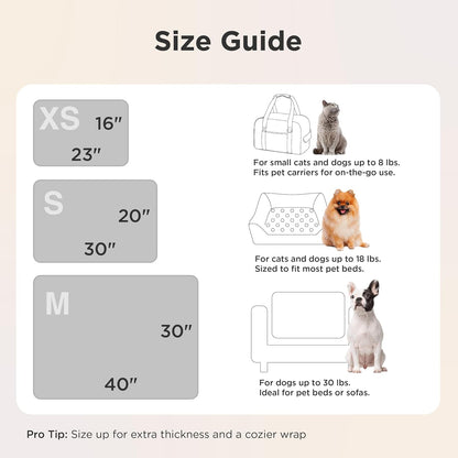 Bedsure Dog Blanket for Small Dogs Puppy, Flannel Fleece, 3-Pack 23x16