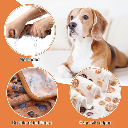 Chumia 18 Pcs Fleece Puppy Blanket for Dog Cat, 23 X 16 Inch, Sweet