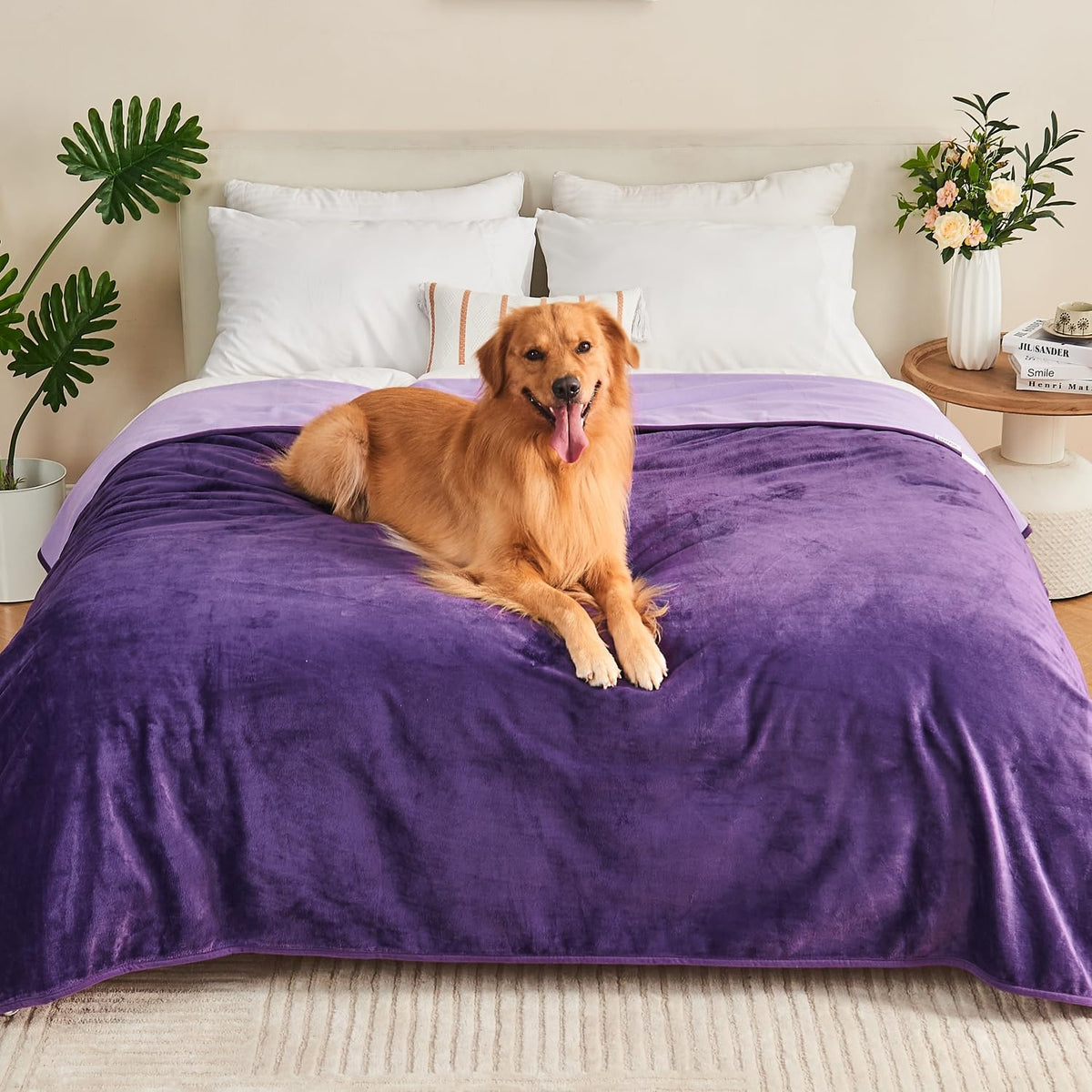 Waterproof Blanket Bed Cover 60"x80" for Adults or Pets, Dusty Pink