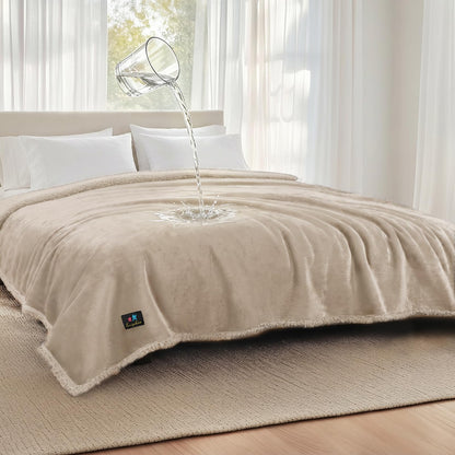 Luciphia Waterproof Blanket for Large Dog, Reversible Sherpa Bed Cover