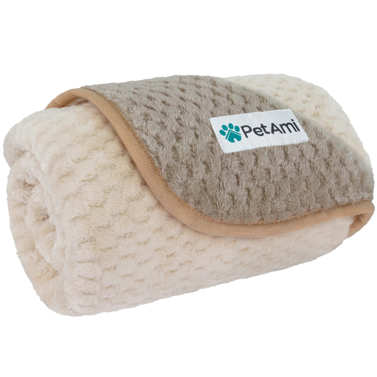 PetAmi Waterproof Dog Blanket, Leakproof Pet Throw, Twin 60x80 Taupe Beige