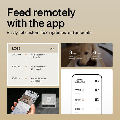 PETLIBRO Automatic Cat Feeder with Camera, 1080P HD & Night Vision, 5GHz/2.4GHz WiFi & Cam Smart Pet Feeder with App Control, 2-Way Audio, Motion Alerts for Cats & Dogs, Stainless Steel Single Tray