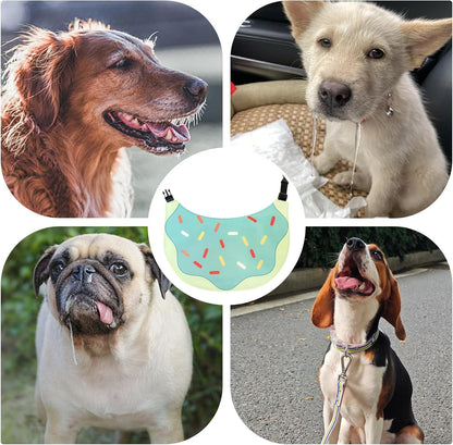 Cute Dog Bandana Cartoon Donuts Pet Dog Bib Neckerchief Cat Bandana Waterproof Pet Bib for Medium to Large Dogs Adjustable Pet Bandana Golden Retriever Alaskan Samoyed