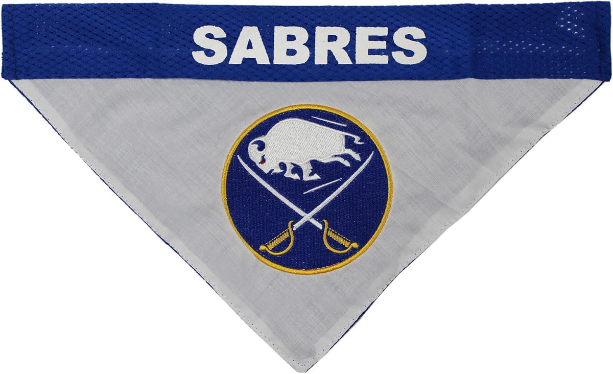 NHL Buffalo Sabres Bandana for Dogs & Cats, Small/Medium. - Cute & Stylish Bandana! The Perfect Hockey Fan Scarf Bandana, Great for Birthdays Or Any Party!