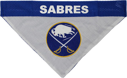 NHL Buffalo Sabres Bandana for Dogs & Cats, Small/Medium. - Cute & Stylish Bandana! The Perfect Hockey Fan Scarf Bandana, Great for Birthdays Or Any Party!