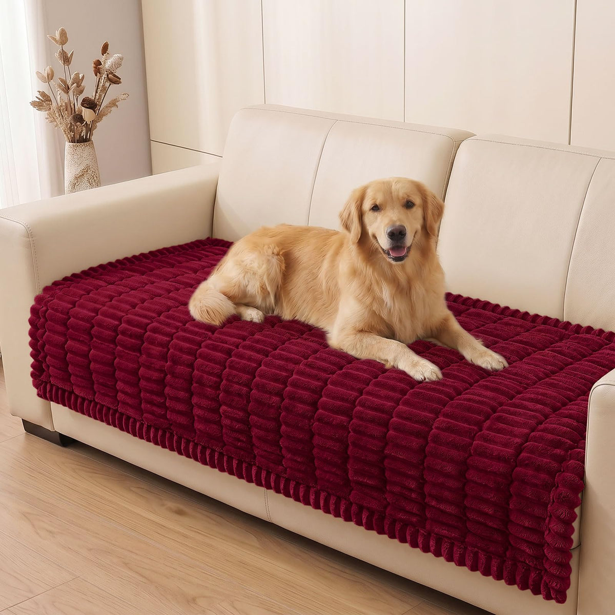 Smiry Couch Cover for Dogs, Non Slip Washable Sofa Protector for Pets