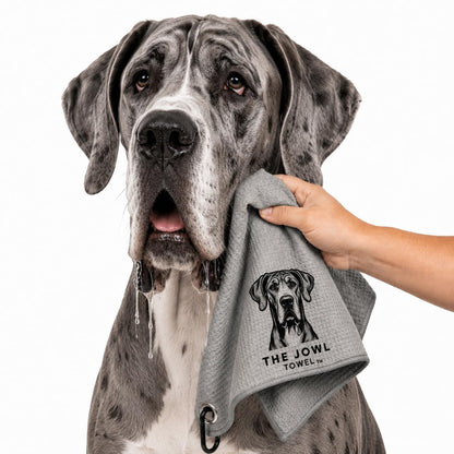 Dog Drool Towel for Large Dogs – Absorbent Microfiber Drool Catcher, Collar & Leash Attachment, Convenient Alternative to Drool Bibs (3 Pack)