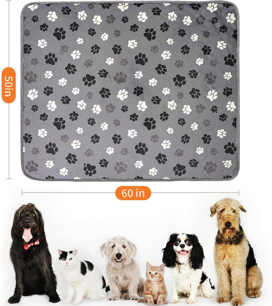 Waterproof Dog Blankets for Large Dogs 50"x60" Dark Grey