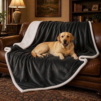 Dog Blankets for Large Dogs, Super Soft Warm Sherpa Fleece Plush Doggie Blankets and Throws for Small Medium Puppy Doggy Pet Cats，50x60 inches