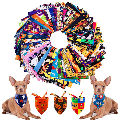 PET SHOW 50 Pack Boy Dog Bandanas Bulk for Medium Dogs