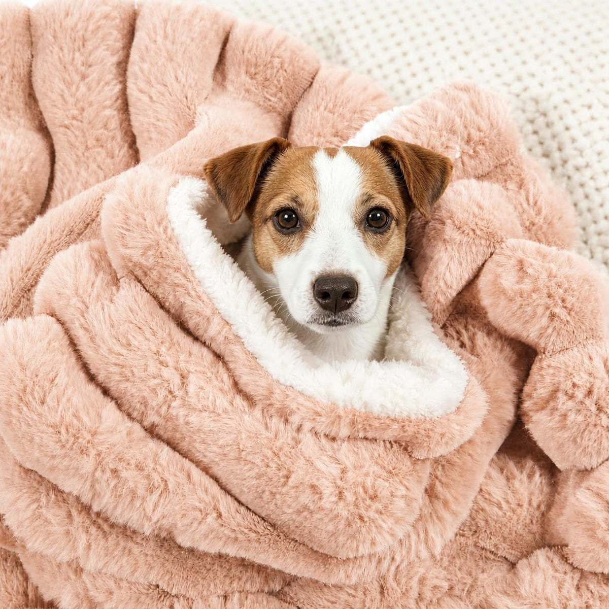 Dog Blanket for Small Dogs, Soft Rabbit Fur Puppy Blanket 25x35 Grey