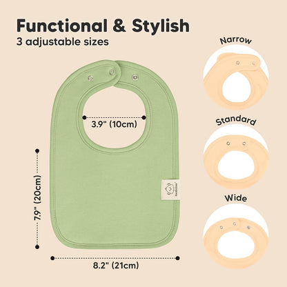 KeaBabies 8-Pack Organic Baby Bibs for Boys, Girls Drool Bibs (Dew)