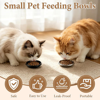 600 Pack Disposable Pet Feeding Bowls, Plastic Small Feeding Dish