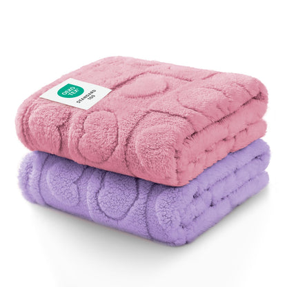 Luciphia 2 Pack Small Dog Blanket, Cozy Fleece Throw for Puppy Cat,30"x20"