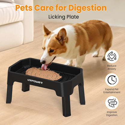 URPOWER Elevated Dog Bowls, 3-in-1 Double Deck Raised Dog Bowl Stand