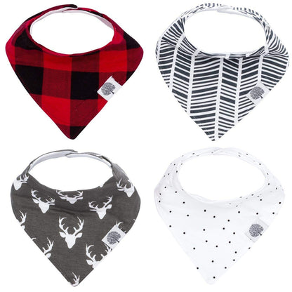 Parker Baby Co. Soft Bandana Drool Bibs for Baby Boys & Girls, 4pk & 8pk